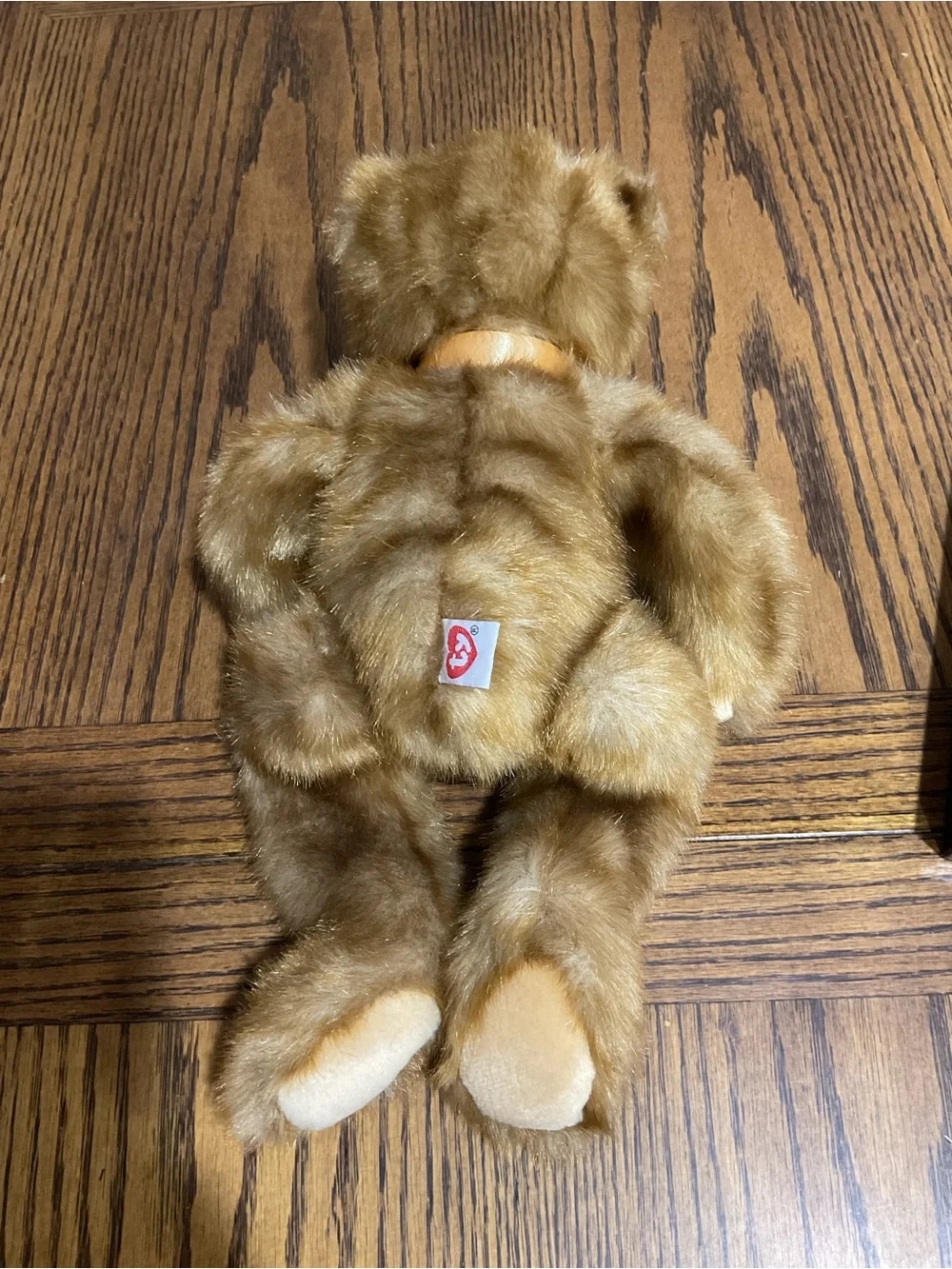TY “Ginger” Classic Plush Teddy Bear with Satin Ribbon retired 1996